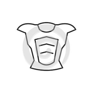 Motorcycle protective vest line outline icon