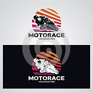 Motorcycle Race Logo Designs Template