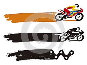 Motorcycle Racer grunge background.