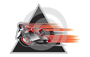 Motorcycle racer illustration