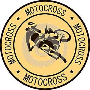 Motorcycle racer sport label