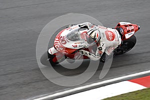 Motorcycle racer on track