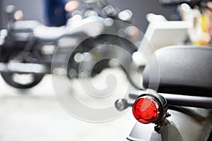 Motorcycle rear red brake light