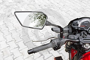 Motorcycle rear view mirror.