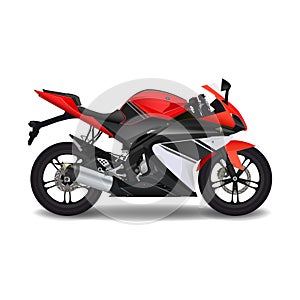 Motorcycle, red sport bike