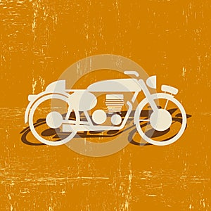 Motorcycle retro silhouette