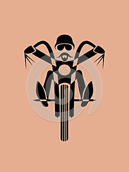 Motorcycle rider vector