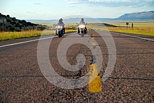 Motorcycle riding on Route 66