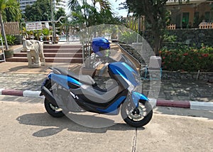 Motorcycle scooter blue..