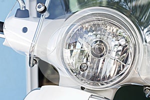 Motorcycle or Scooter headlight lamp and windshields.