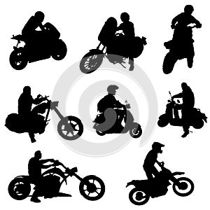 Motorcycle set vector