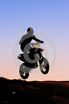 Motorcycle silhouette front