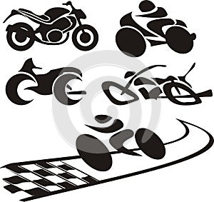 Motorcycle silhouette - logo