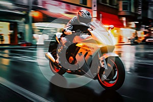 motorcycle speeding through a city, moto Inspirations