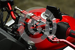 Motorcycle Sport Details of Mechanics parts Powerful Background Concept