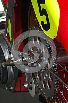 Motorcycle Sprocket and Chain photo