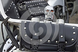 Motorcycle steering Black bag for bikers