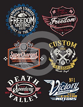 Motorcycle Themed Badges