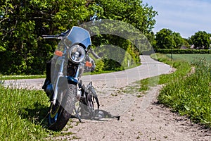 Motorcycle tourer taking a break