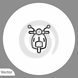 Motorcycle vector icon sign symbol