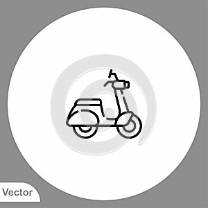 Motorcycle vector icon sign symbol