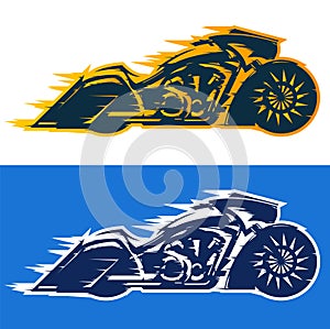 Motorcycle vector illustration Bagger style