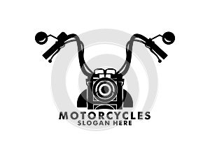 Motorcycle Vintage logo concept in black and white colors isolated vector illustration