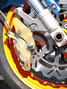 Motorcycle wheel brake
