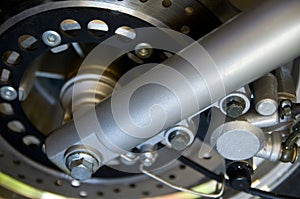 Motorcycle wheel - close-up