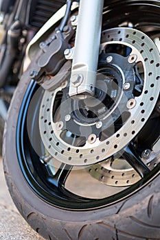 Motorcycle wheel detail