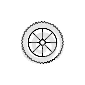 motorcycle wheel icon. Element of motorbike for mobile concept and web apps illustration. Thin line icon for website design and de