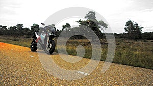 Motorcycle in the wild