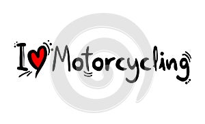 Motorcycling love message photo