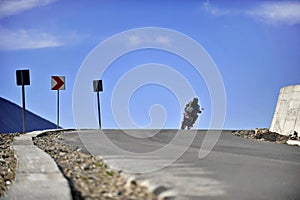 Motorcyclist On Transalpina Road