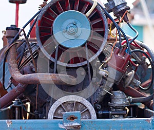 Motore Section of Vintage Tractor photo