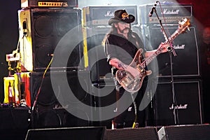 Motorhead heavy metal rock band on stage