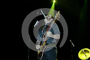 Motorhead singer and bassist Lemmy Kilmister during the concert