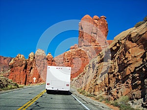 Motorhome at arches national park