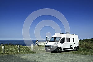 With the motorhome in Brittany