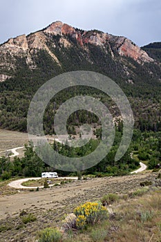 Motorhome in Secluded Mountain Setting