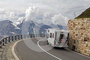 Motorhome speeding on the road