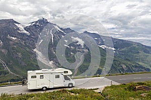 Motorhome speeding on the road