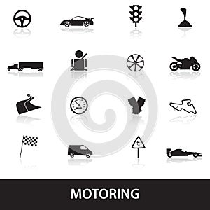 Motoring icons eps10