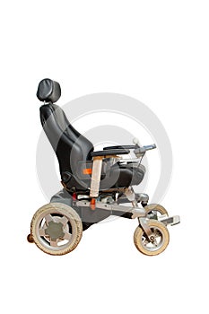 Motorised wheelchair with ball controller for disposable people