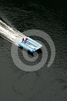 Motorized blue raft