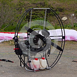 A motorized contraption used for an extreme sport