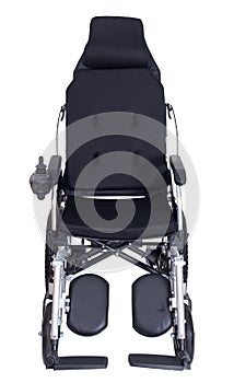 Motorized Electric wheelchair for senior elder patient who cannot walk, isolated