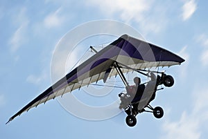 Motorized Hang Glider in Flight photo