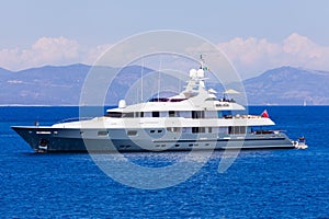 Motorized luxury yacht photo
