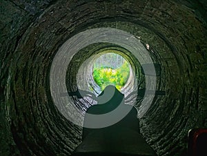 Motoroller in tunel